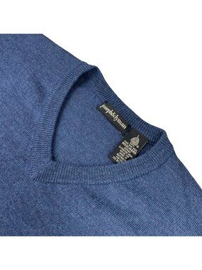 Joseph & Lyman Men’s 100% Wool V-Neck Pullover Sweater Blue • Large